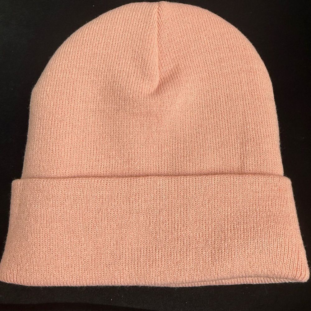 Brand new upcycled Louis Vuitton Pink Beanie with Gold Accents - Picture 4 of 4